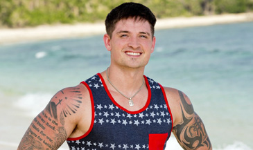 At least he has that awesome American flag tank top.