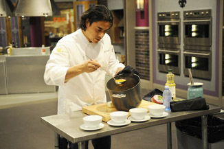 He is making an authentic New Orleans-inspired dish called a taco. 